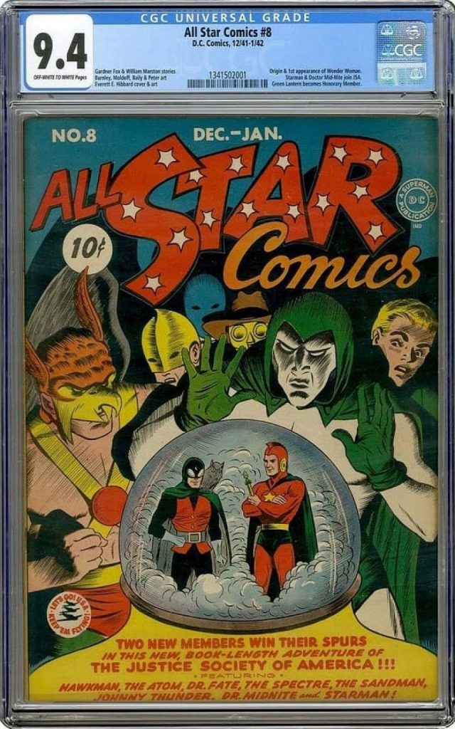 ComicConnect to Auction All Star Comics #8 CGC 9.4 and Sensation Comics ...